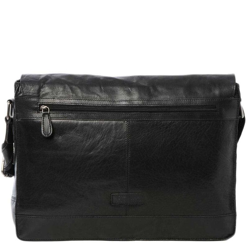 Ashwood Mens Leather Laptop Messenger Bag image number 3